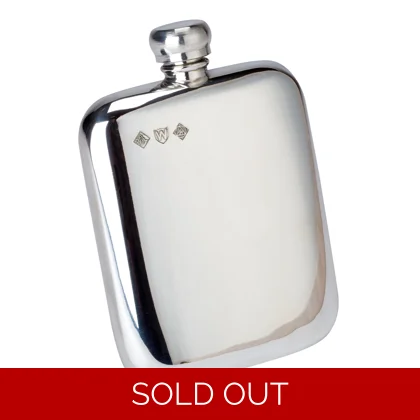 4oz Victorian Pewter Hip Flask